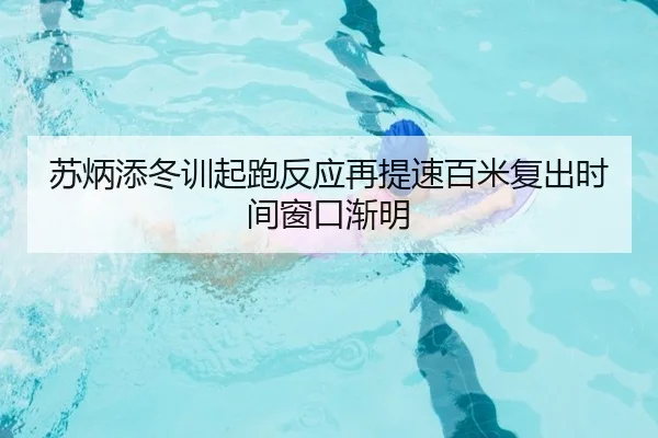 苏炳添冬训起跑反应再提速百米复出时间窗口渐明 | ng28